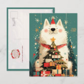 Süßer Samojede-Hund mit Weihnachten (Vorne/Hinten)