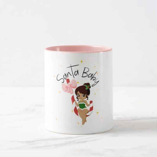 Süßer Santa-Baby-Weihnachtskaffeebecher Tasse (Zentrum)