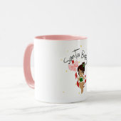 Süßer Santa-Baby-Weihnachtskaffeebecher Tasse (Vorderseite Links)