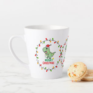 Süßer Santa Dino Frohe Weihnachten Milchtasse