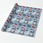 Süßer Santa Eichhörnchen Weihnachtsdecoupage oder Geschenkpapier (Ungerollt)