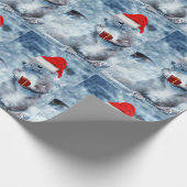 Süßer Santa Eichhörnchen Weihnachtsdecoupage oder Geschenkpapier (Ecke)