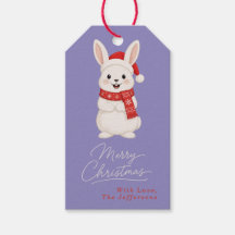 Süßer Santa-Hase Weihnachten Lila