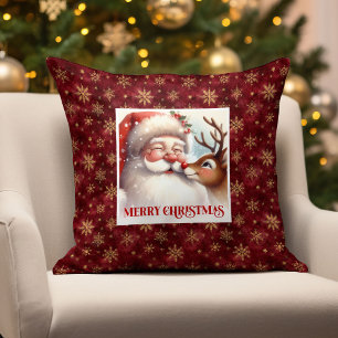 Süßer Santa Rudolph Kissen Weihnachten Zuhause Gem