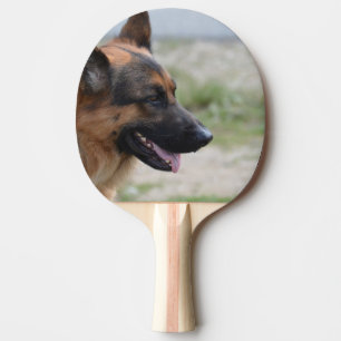 Süßer Schäferhund-Hund Tischtennis Schläger
