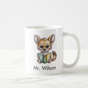 Süßer Schakal liest ein Buch Custom Kaffeetasse