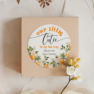 Süßer Schatz ist unterwegs Baby Shower Runder Aufkleber