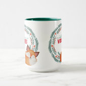 Süßer Schlafender Fuchs Weihnachten Tasse (Zentrum)
