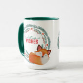 Süßer Schlafender Fuchs Weihnachten Tasse (Vorderseite Links)
