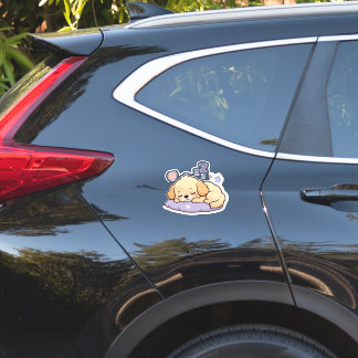 Süßer Schlafender Hund -Kawaii Pastell-Welpe Vinyl Aufkleber