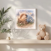 Süßer schlafender Igel für Kinder Poster