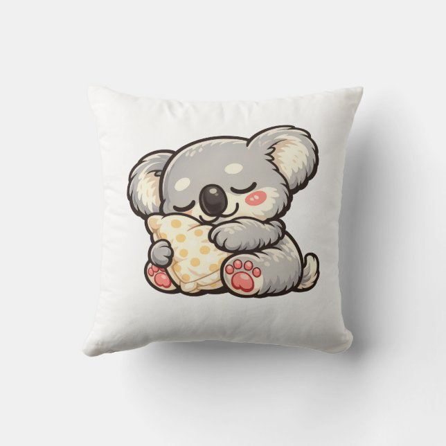 Süßer schlafender Koala mit Kissen (Rückseite)
