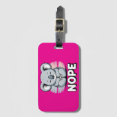 Süßer schlafender Koala “Nö” Lustiger Cartoon Gepäckanhänger (Vorderseite Vertikal)