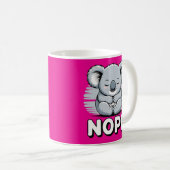 Süßer schlafender Koala “Nö” Lustiger Cartoon Kaffeetasse (VorderseiteRechts)