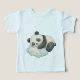 Süßer schlafender Panda auf Wolken-Wasserfarbe