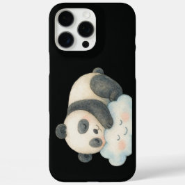 Süßer schlafender Panda auf Wolken-Wasserfarbe iPhone 16 Pro Max Hülle