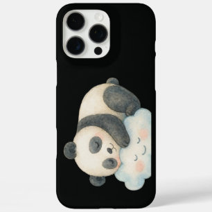 Süßer schlafender Panda auf Wolken-Wasserfarbe iPhone 16 Pro Max Hülle