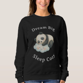 Süßer schlafender Panda auf Wolken-Wasserfarbe Sweatshirt