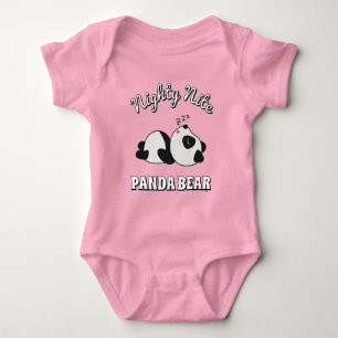 Süßer schlafender Panda-Bär Rosa Mädchen Baby Strampler