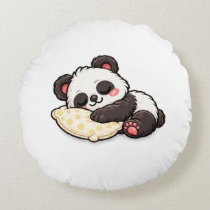 Süßer schlafender Panda mit Kissen
