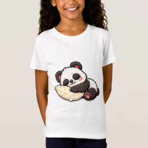 Süßer schlafender Panda mit Kissen T-Shirt