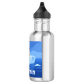 Süßer schlafender Pinguin, personalisierte Wasserf Edelstahlflasche (Rechts)