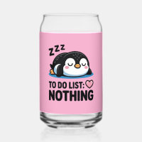 süßer schlafender Pinguin, To-Do-Liste nichts
