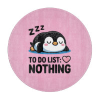 süßer schlafender Pinguin, To-Do-Liste nichts
