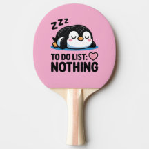 süßer schlafender Pinguin, To-Do-Liste nichts