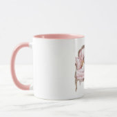 Süßer schlafender schwarzer Creme-Welpe Tasse (Links)