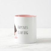 Süßer schlafender schwarzer Creme-Welpe Tasse (Zentrum)