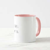 Süßer schlafender schwarzer Creme-Welpe Tasse (VorderseiteRechts)