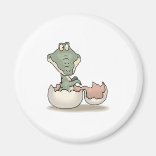 süßer schlüpfender Babyalligator Magnet
