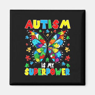 Süßer Schmetterling Autismus ist meine Superkraft Magnet