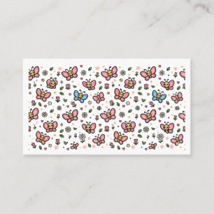 Süßer Schmetterling Florales Nahtloses Kawaii Must Visitenkarte
