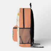 Süßer Schmetterling und florales Muster Rucksack (Rechts)