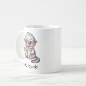 Süßer Schnabeltier liest ein Buch Custom Kaffeetasse (Vorderseite Links)
