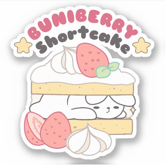 Süßer Schnaps: Buniberry Shortcake Delight Aufkleber (Vorderseite)