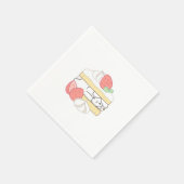 Süßer Schnaps: Buniberry Shortcake Delight Serviette (Ecke)