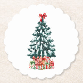 Süßer Schneebaum zu Weihnachten Untersetzer