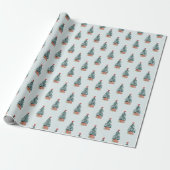 Süßer Schneebedeckter Weihnachtsbaum Geschenkpapier (Ungerollt)