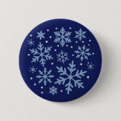 Süßer Schneeflocken-Weihnachten Winter Feiertag Ge Button (Vorderseite)