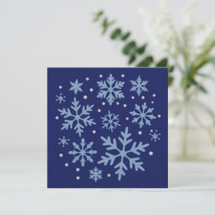 Süßer Schneeflocken-Weihnachten Winter Feiertag Ge Einladung