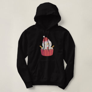 Süßer Schneemann-Cupcake Lustig Hoodie