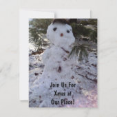 Süßer Schneemann Einladung (Vorderseite)