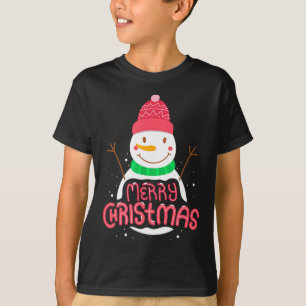 Süßer Schneemann Frohe Weihnachten Frohe Weihnacht T-Shirt