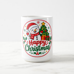 Süßer Schneemann Frohe Weihnachten Klassischer run Kaffeetasse