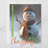 Süßer Schneemann, fröhlich und hell, Weihnachten  (Vorderseite)