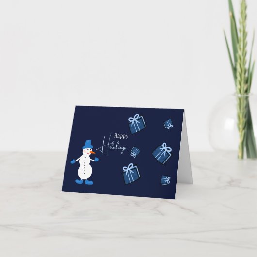 Süßer Schneemann Karte (Vorderseite)