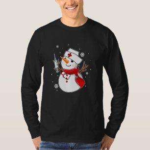 Süßer Schneemann Krankenpfleger Weihnachten Winter T-Shirt